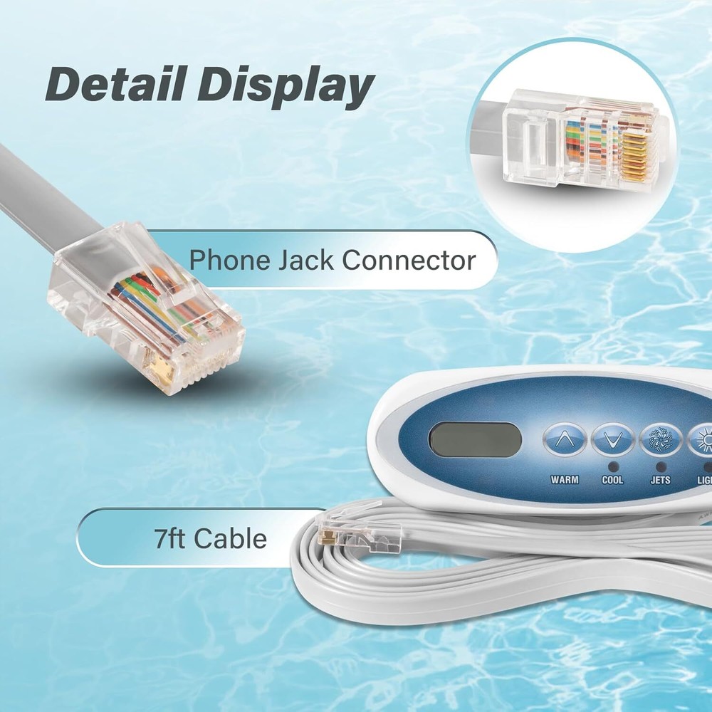 53238 4 Button Spa Topside Control Panel Keypad for Balboa Mini Oval Heat Jacket