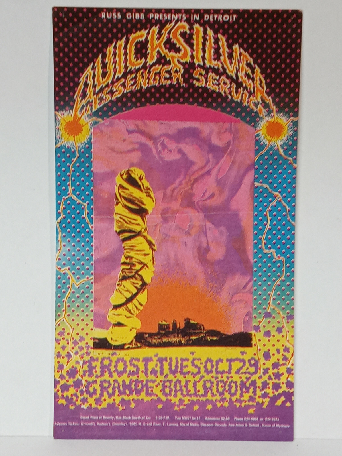 QuickSiLVer The FroSt Grande BaLLrOOm RGP112 RuSS GiBB PreSentS 1968 PoStcard