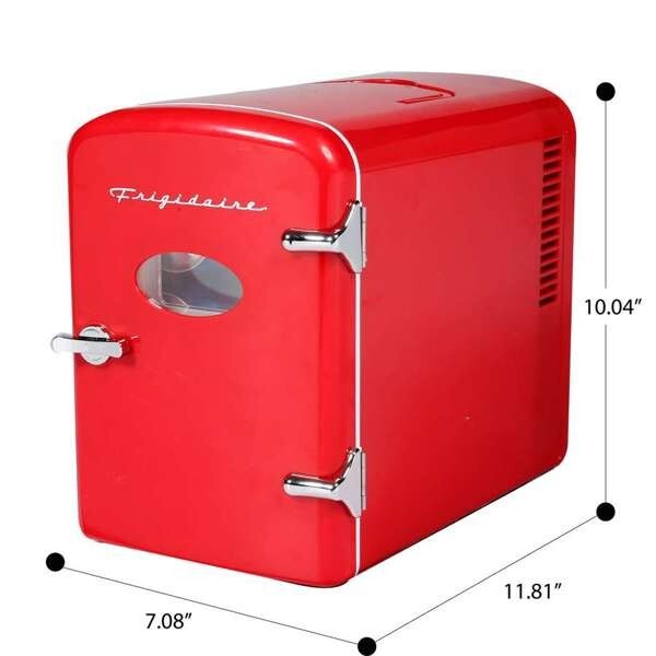 Frigidaire, 9 Can/5 Liter Mini Personal Fridge Cooler, Red