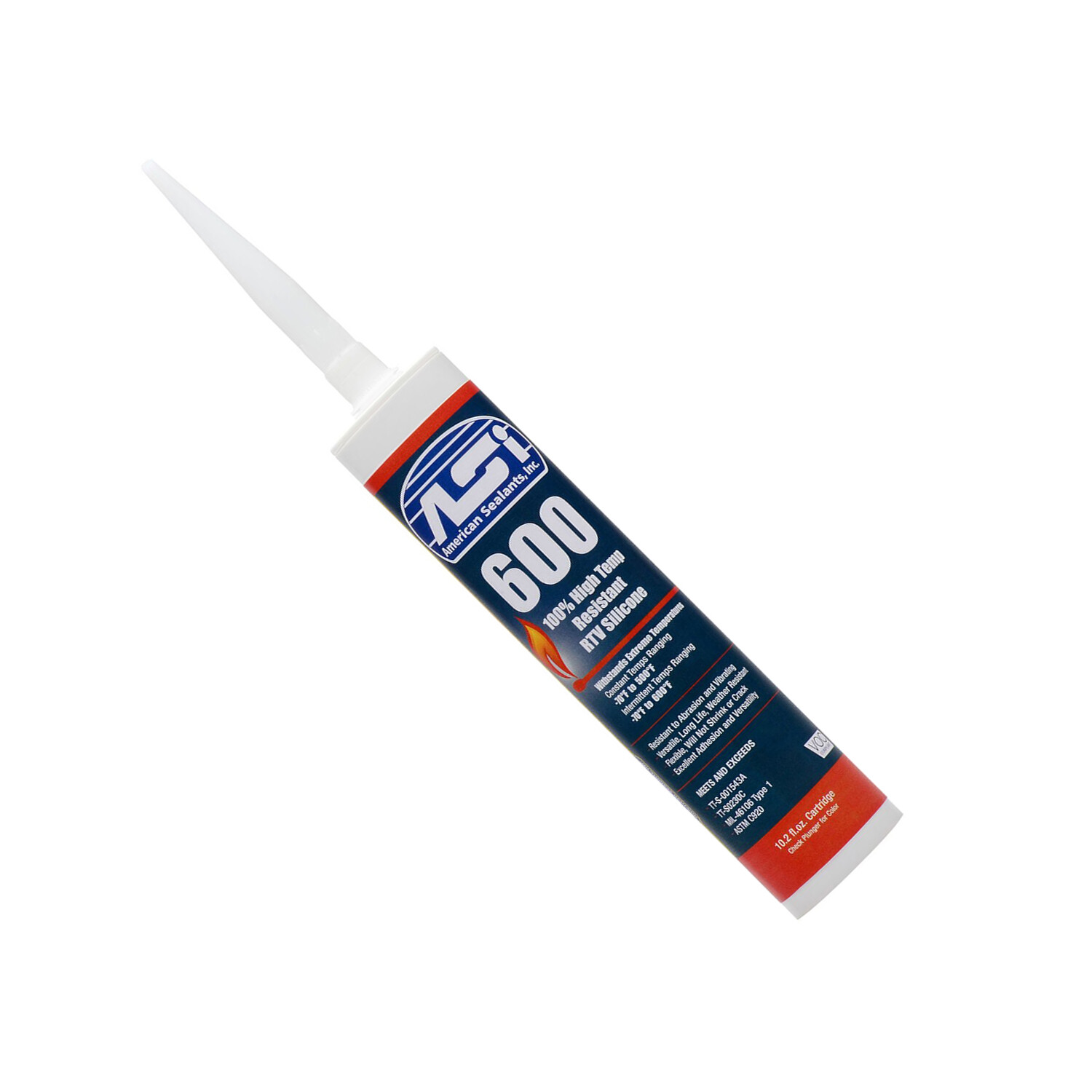 ASI 600 High Temperature RTV Silicone Sealant 10.2 Oz