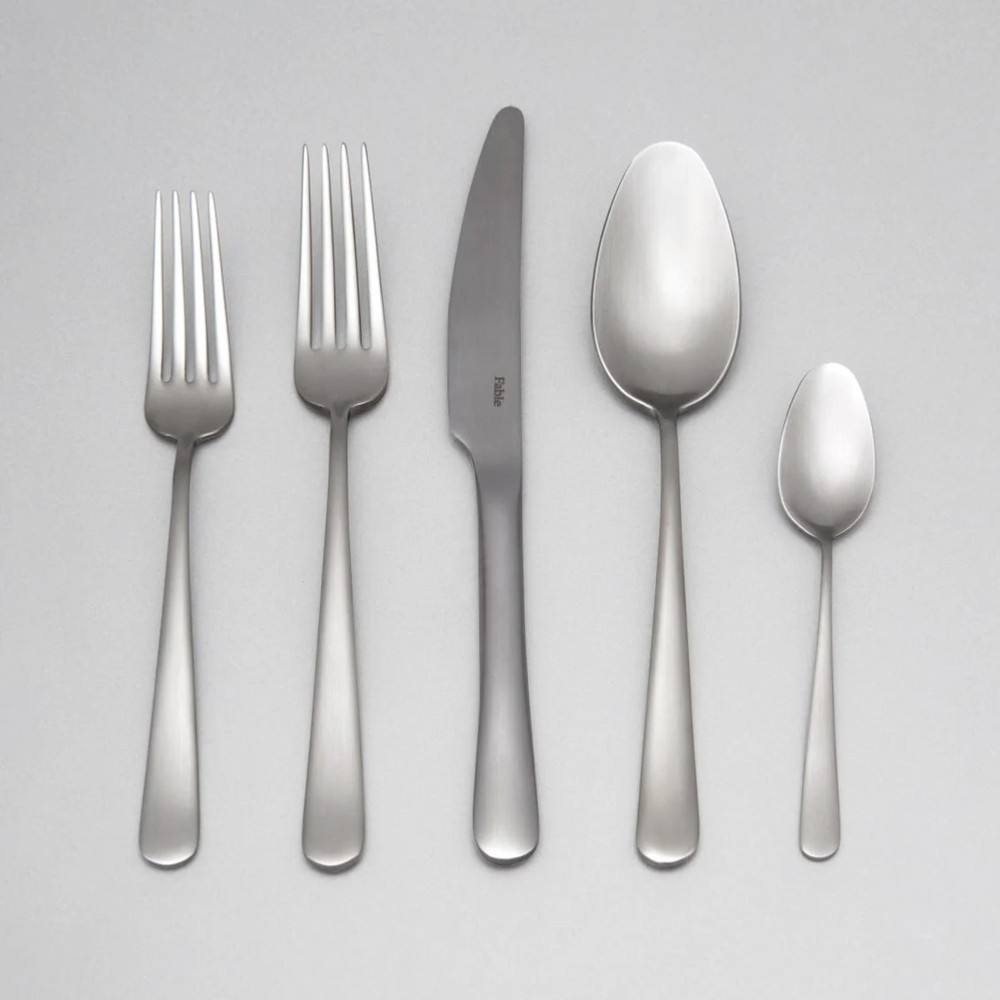 FABLE Flatware Set Matte Siver - 20pcs Service for 4