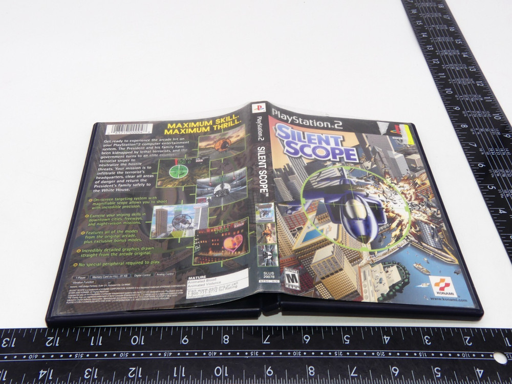 Authentic Silent Scope Playstation 2 PS2 Case Only No Game Konami