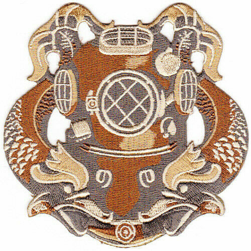 NAVY  1ST CLASS DIVER BADGE  DESERT  EMBROIDERED 4.5" PATCH