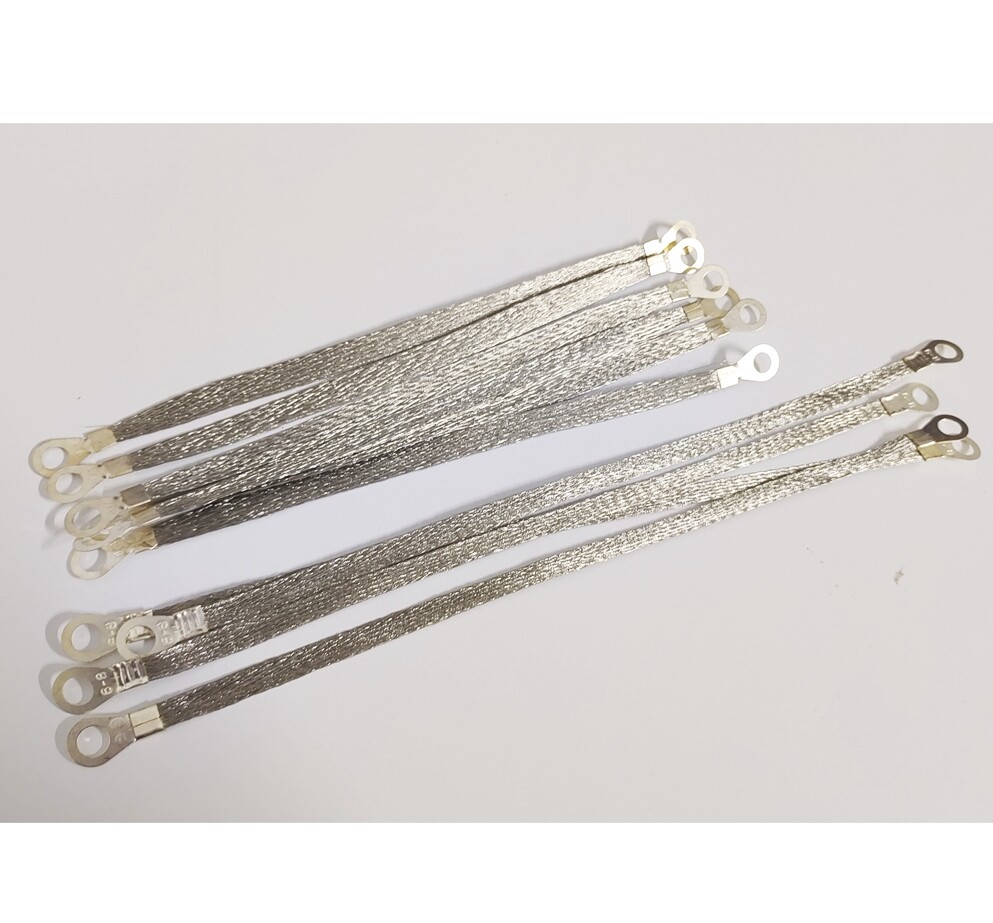 10X Braid Ground Strap Car Engine Ground Strap Cable Firewall Hood Wire End Kits