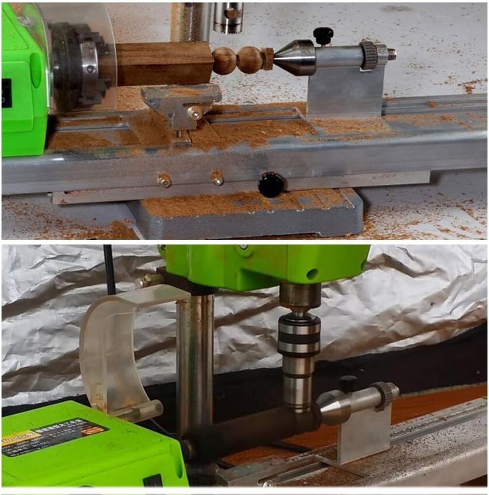 Compact Mini Wood Lathe with Variable Speed Control for DIY Crafts and Projects