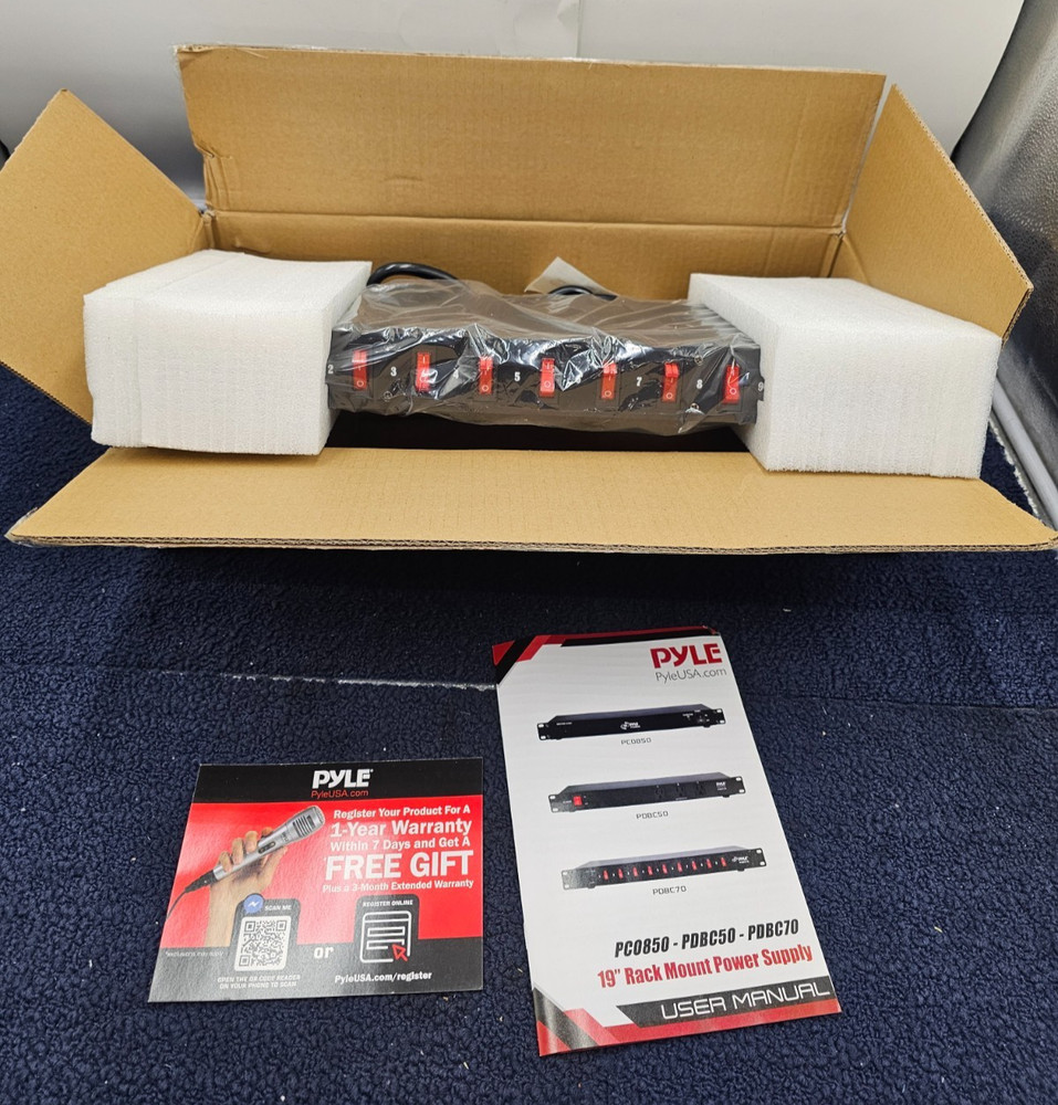 PYLE PDBC70: 15 Amp Power Supply Power Switch Control Unit, Rack Mountable