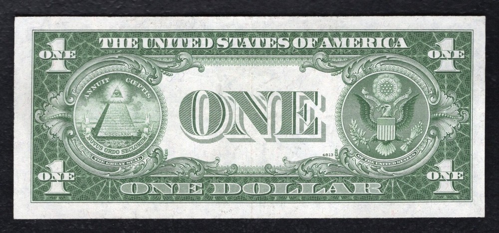 1935-D $1 SILVER CERTIFICATE “STUCK DIGIT ERROR” ABOUT UNCIRCULATED