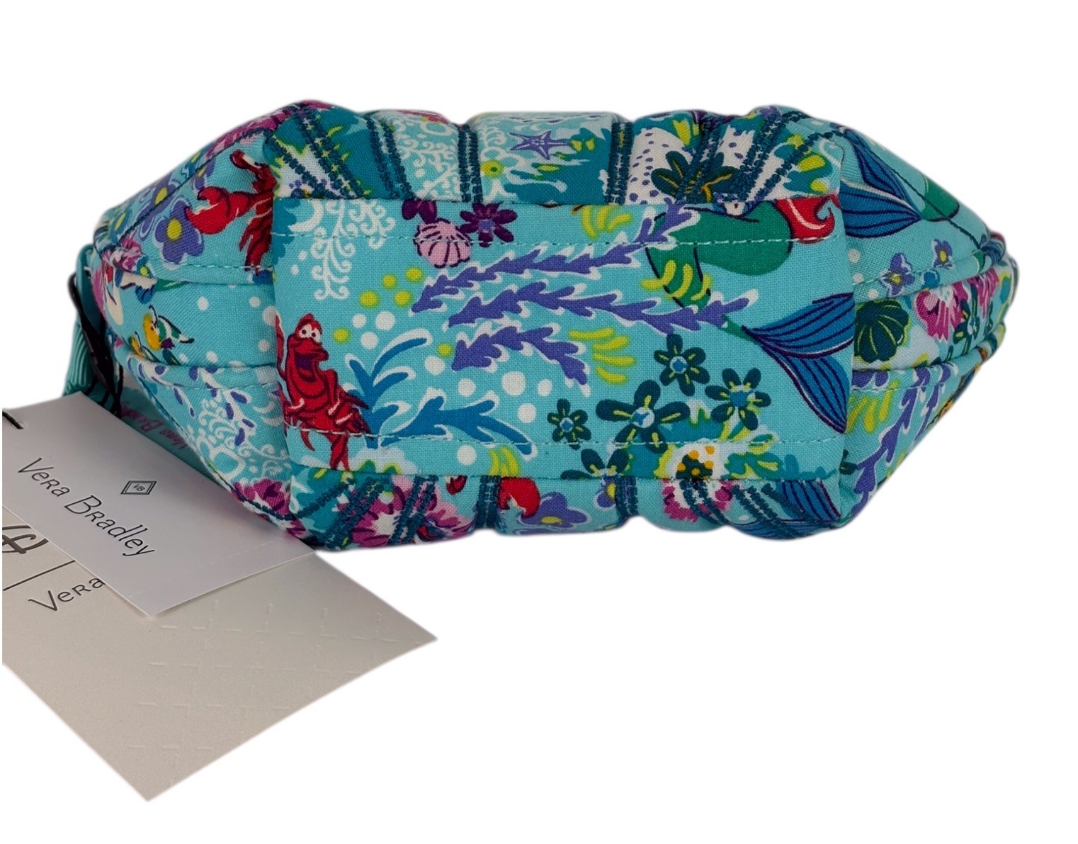 Vera Bradley Disney Ariel Floral Little Mermaid Shell Cosmetic Bag