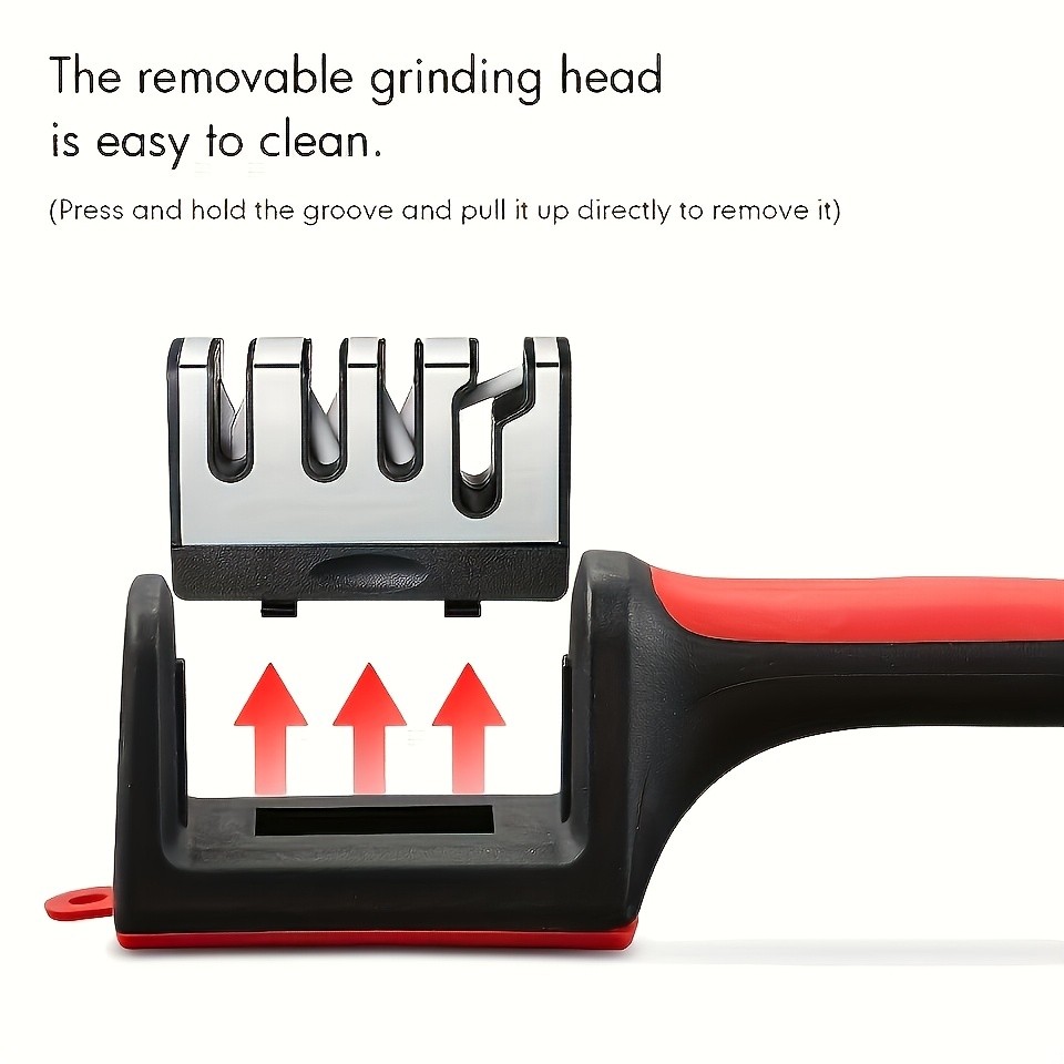 4-Stage Professional Manual Knife Sharpener Kitchen Tungsten Ceramic