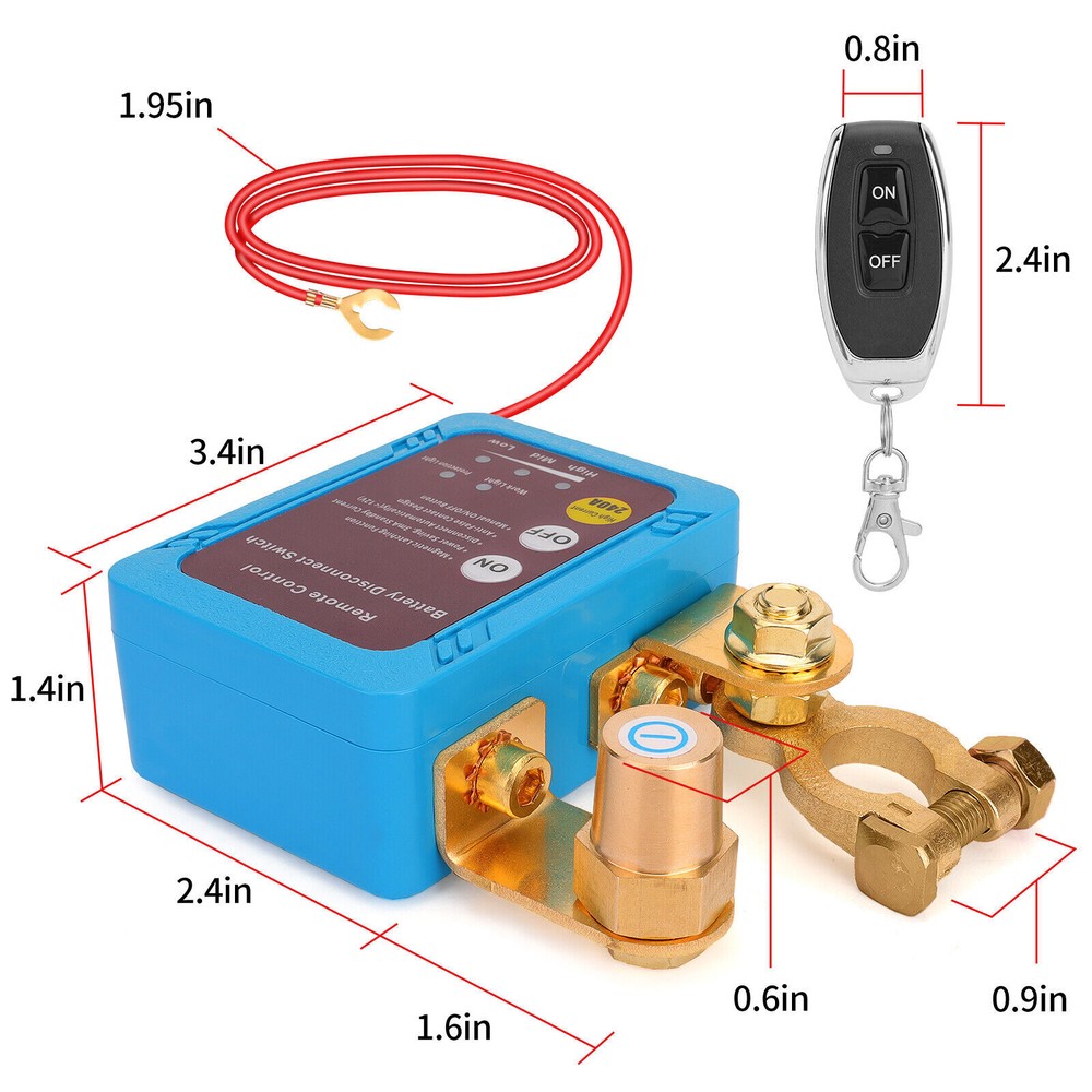 Car Remote Battery Cut Switch Battery Switch Disconnect Power Kill Master Isolat