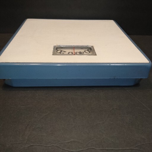 Vintage Large Blue White Dial Bathroom Scale