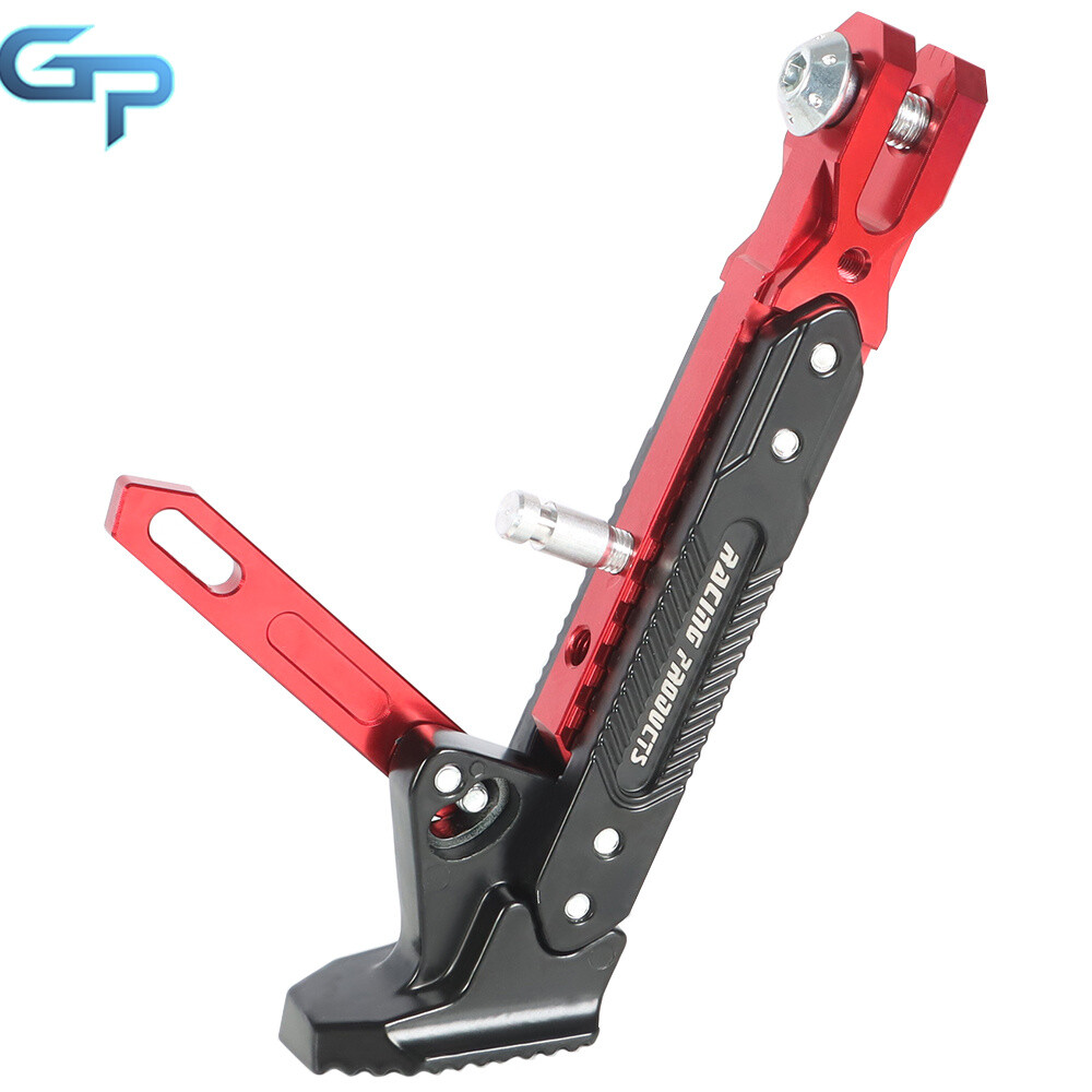 Motorcycle Universal CNC Aluminum Adjustable Kickstand Foot Side Support Stand