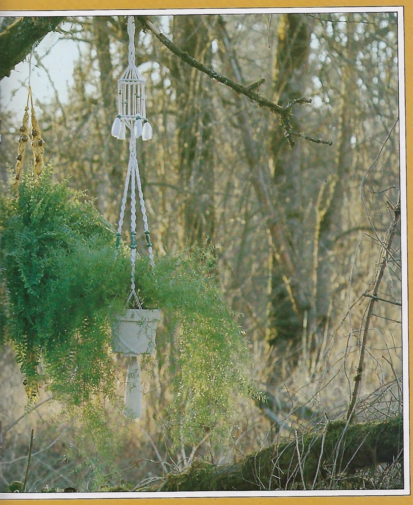 Easy Plant Hanger Patterns Macrame with Elefant Cord Featuring Fern Dangles