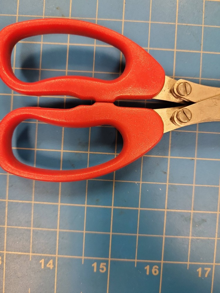 Stainless Steel Herb Scissors 5 Blade Multi Cut Kitchen Shears Red Handle
