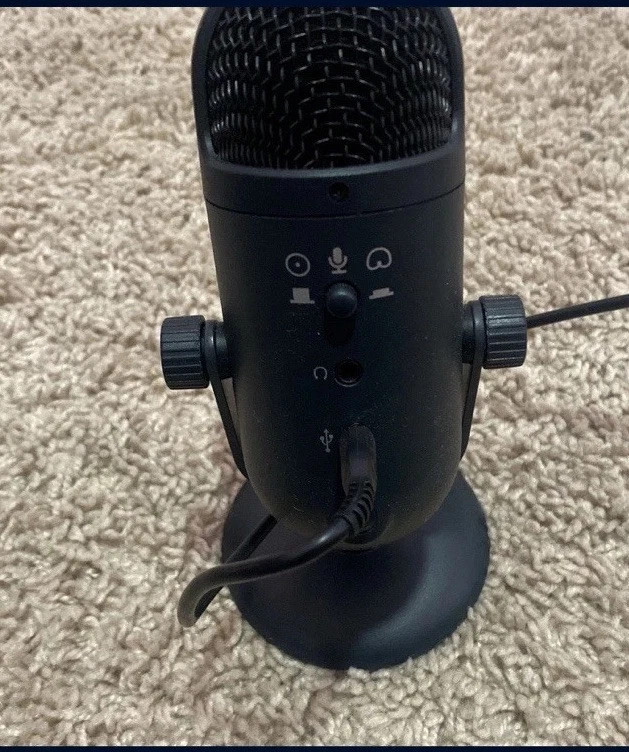 Onn Microphone Black Computer Mic, Podcast Mic, Video Mic