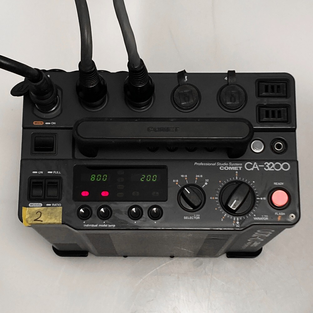 COMET CA-3200 + CA32H LAMP HEAD FLASH STROBE GENERATOR POWER PACK 100-110VOLT #2