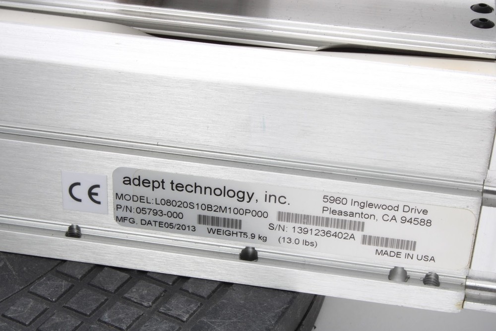 Adept Technology Robot Model L08020S10B2M100P000 With Python Theta LT1G30B0P010