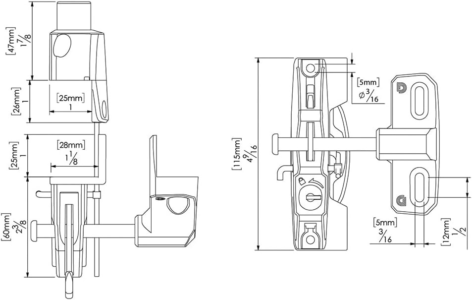 D&D Technologies LL3AL LokkLatch Gate Latch, Key Lockable and Operates On Only O