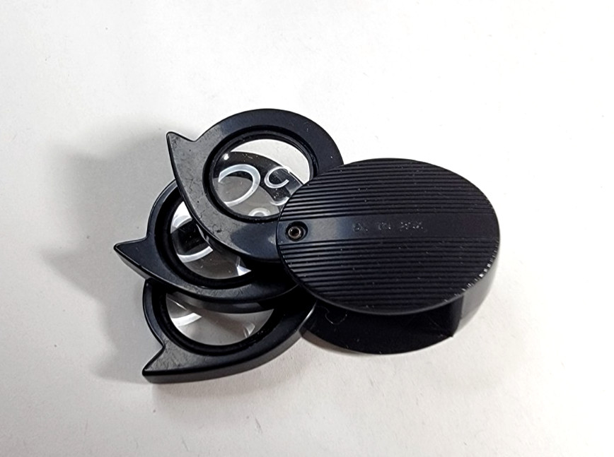 Vintage Bausch & Lomb Triple Lens 5x to 20x Folding Picket Magnifier Mini Loupe