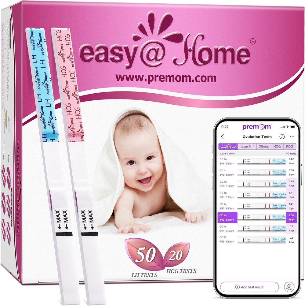50 Ovulation Strips & 20 Pregnancy Tests Kit - Maximize Conception Chances