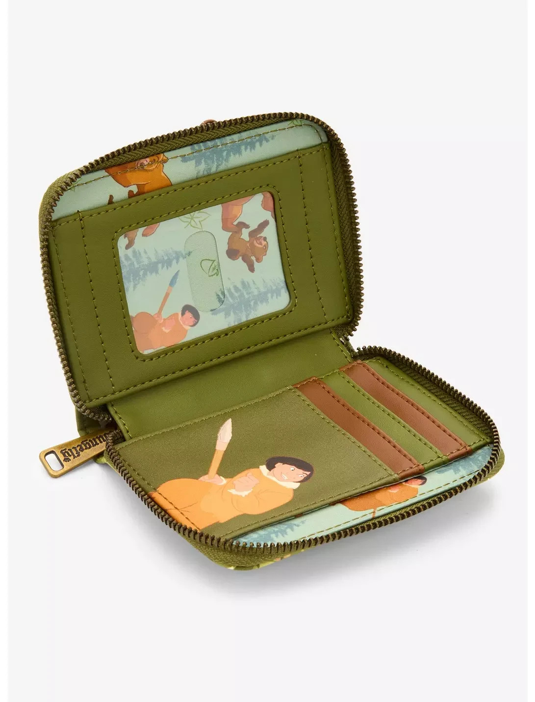 Loungefly Disney Brother Bear Wallet Koda & Kenai Trees Zip Around New