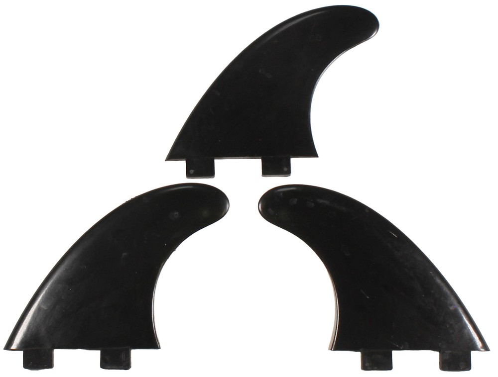 Surfboards.com Two Tab Tri Fin Set - Black - New