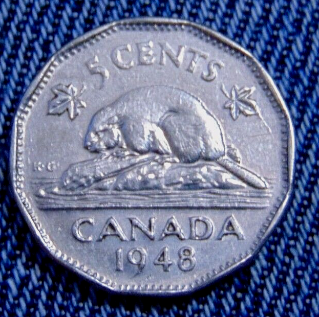 CANADA 1948 nickel coin
