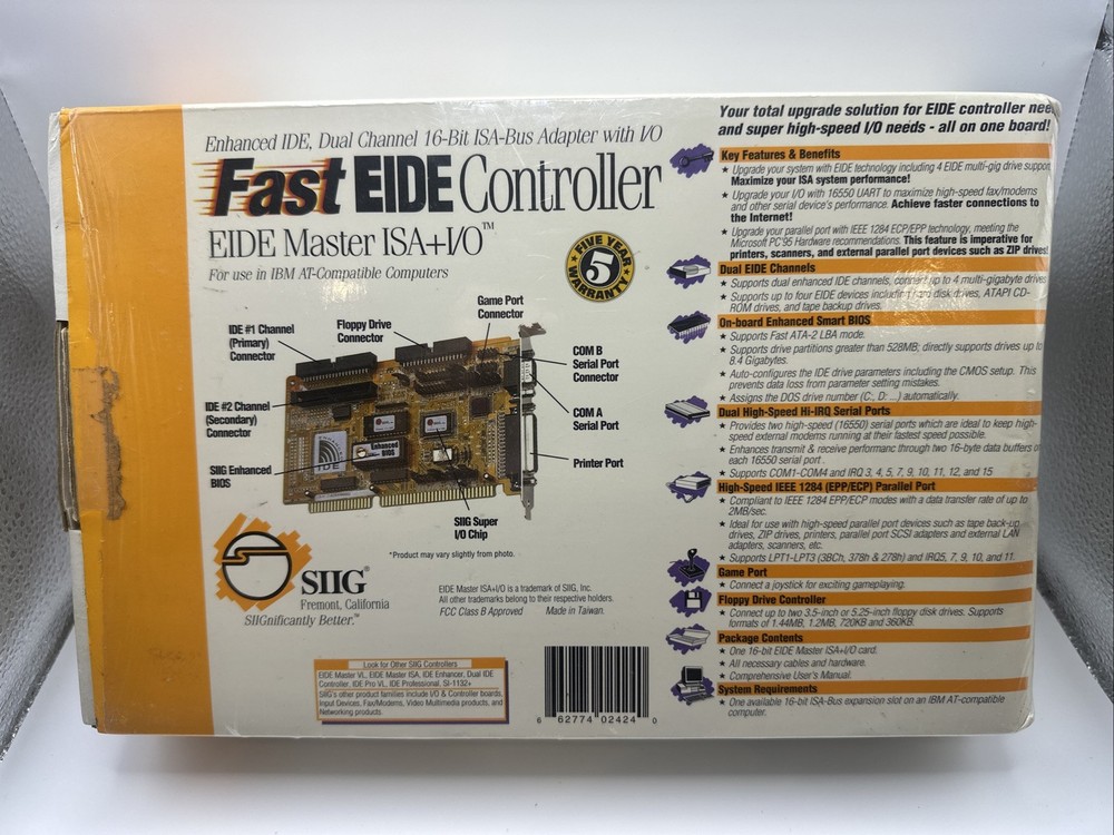 SIIG Fast EIDE Master ISA Card ***read Info***