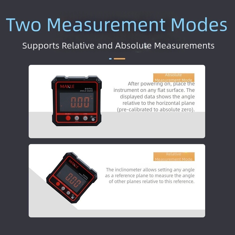 Magnetic Base Electronic Digital Angle Box for Accurate Inclination Reading