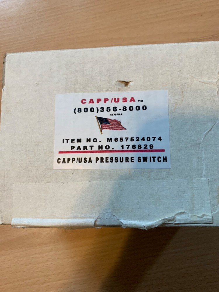 CAPP/USA PRESSURE ACTUATED SWITCH