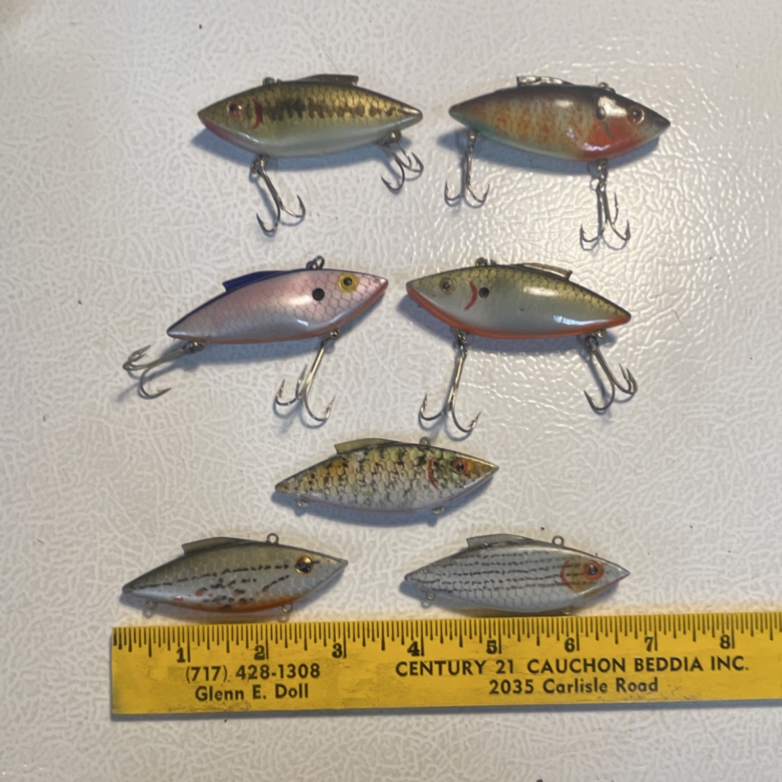 7 Hard Plastic Rattle Trap style Fishing Lures