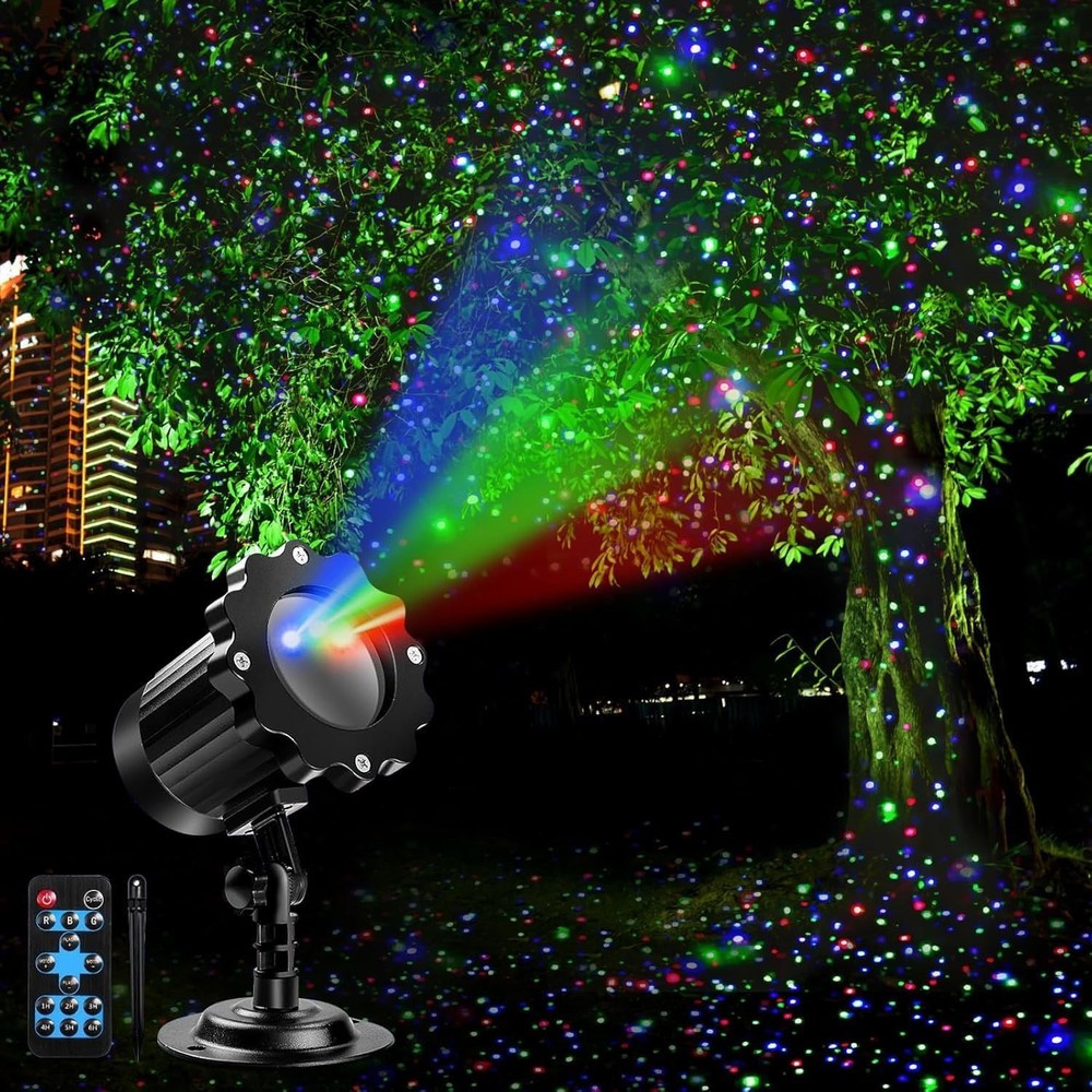Versatile RGB Laser Lights - Easy Setup with Remote & Waterproof Features
