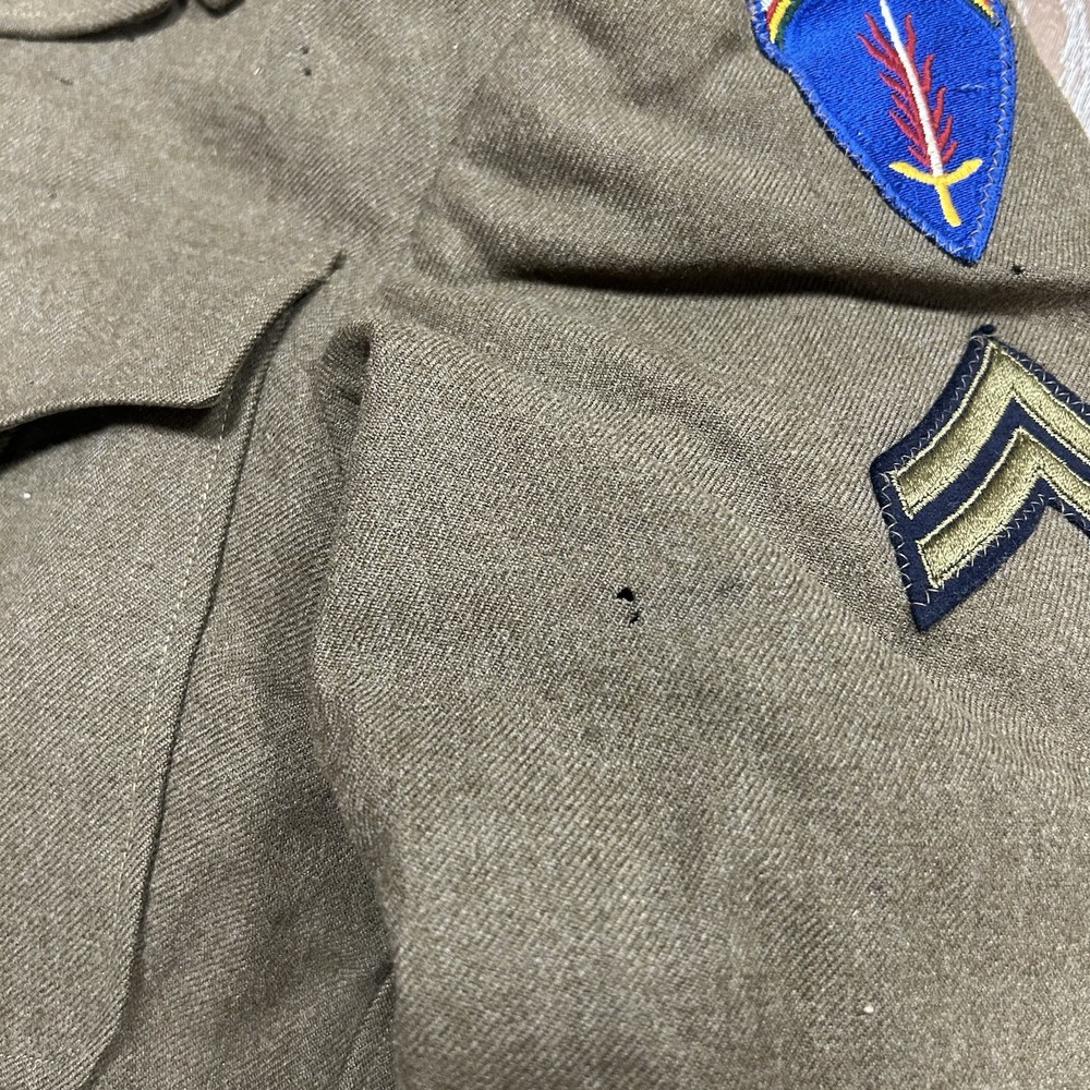 WWII - Korean War Era U.S. Army Personal Effects Duffle Bag Uniform Ike Jacket