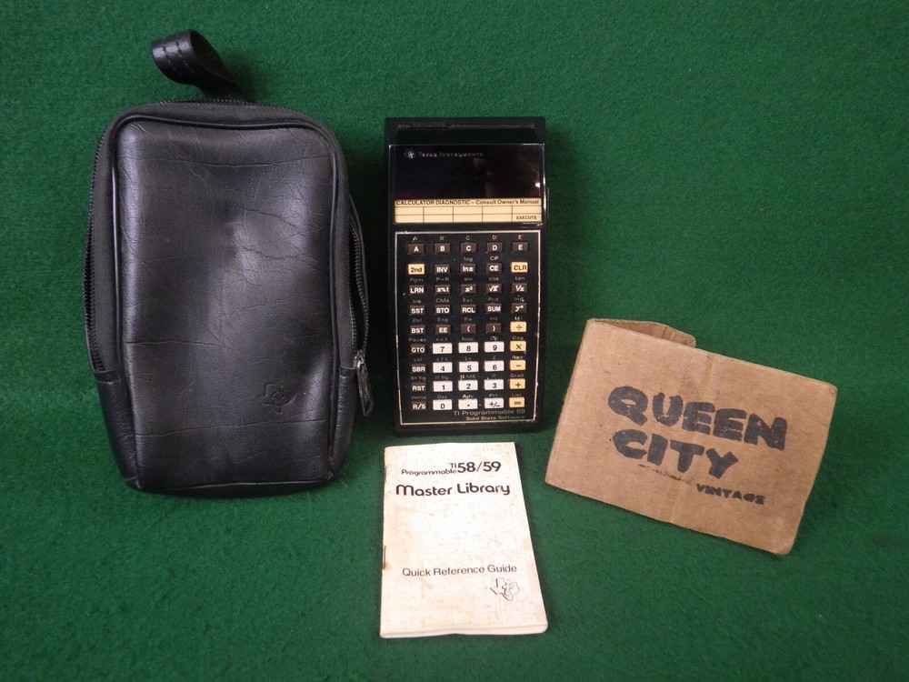 Vintage TI-59 Programmable Calculator With Case Read Description