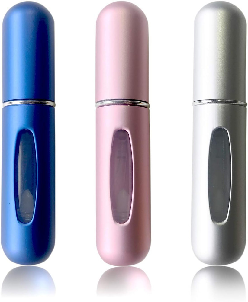 3 Pack 5ml Refillable Perfume Atomizer Spray Bottles Travel Mini Multicolor