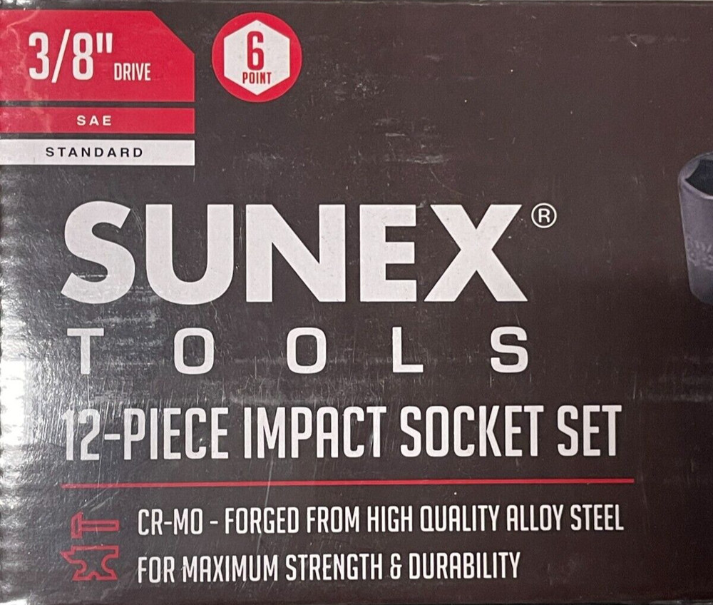 SUNEX 3/8" DR 12 PC SAE IMP SOC SET SUN3360