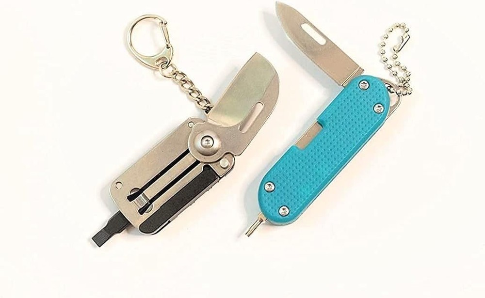 FOXTROT Survival Multi-Tool Keychain Pocket Knife Screwdriver - Both Included