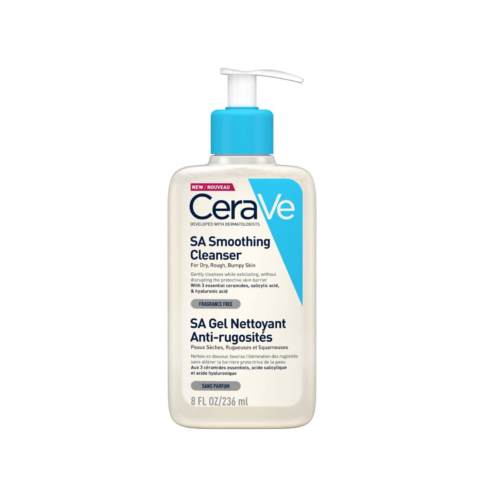 CeraVe SA Smoothing Cleanser For Dry, Rough, Bumpy Skin 8 Fl oz/236ml