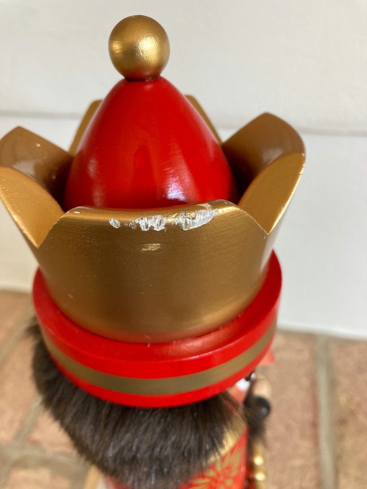 Steinbach 14” German King Nutcracker w/ Tag NO BOX Damaged