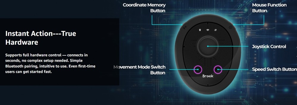 Brook Flashman Virtual GPS Joystick for iPhone,Bluetooth Location Controller V26