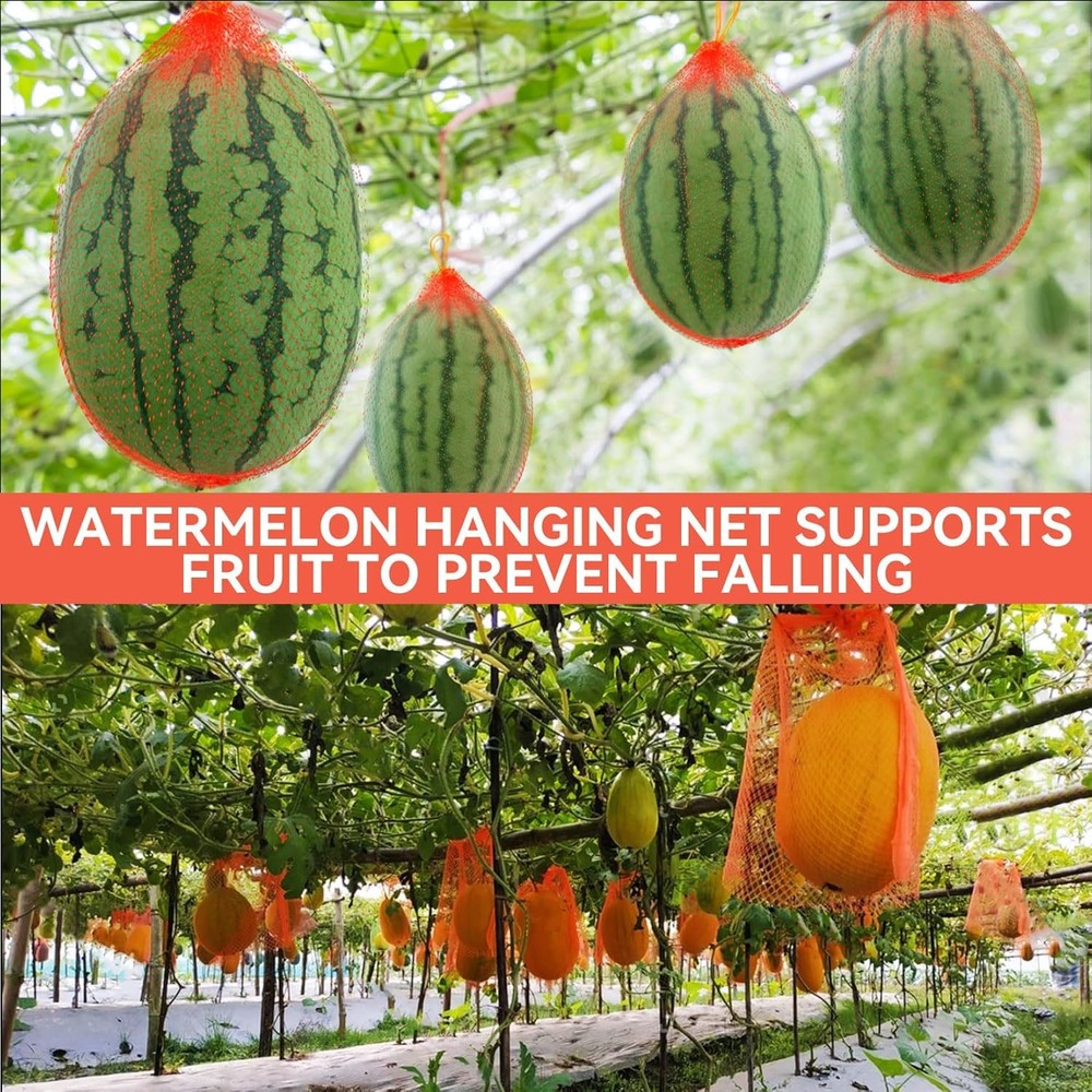 40pcs Watermelon Nets - Melon Hammock Heavy Duty Red