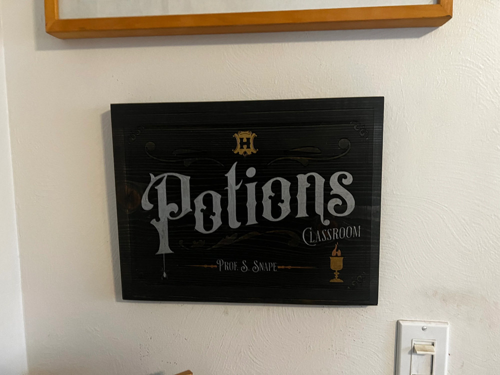 Potions Classroom Sign- Wizardly Fan art!