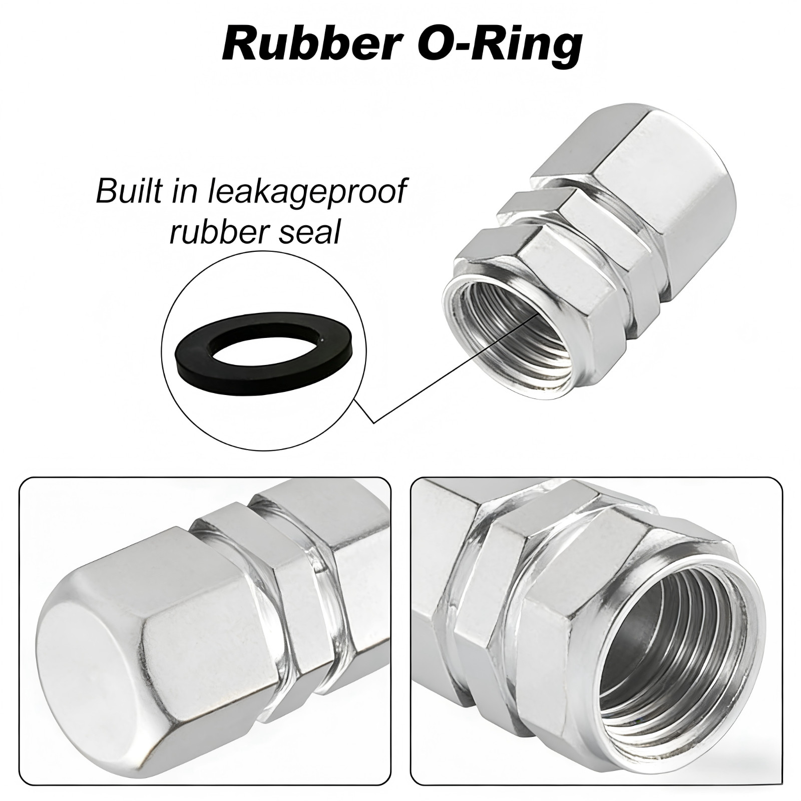 (4pc) Metal Tire/Wheel Air Pressure Stem Valve Caps for Car with sealing ring