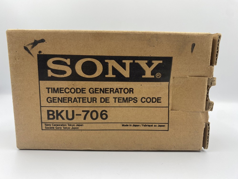 Sony BKU-706 Plug-in Timecode Generator NEW