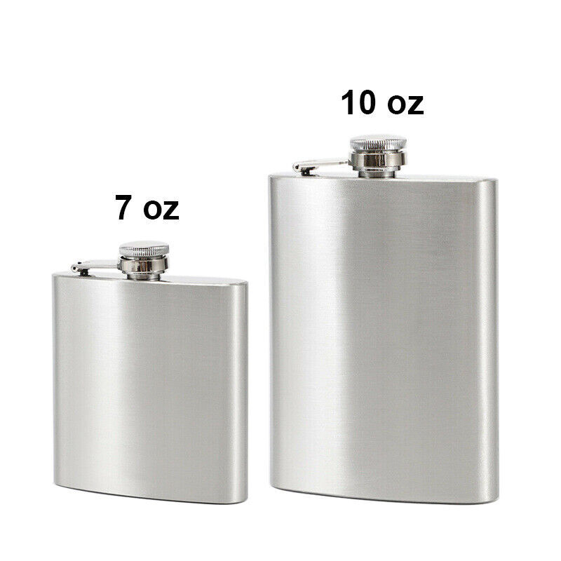 Stainless Steel Liquor Pocket Hip Flask Alcohol Whiskey Screw Cap Flagon 7 10 oz