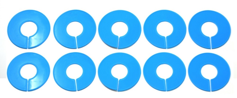 Plastic 10 Clothing Blue Blank Size Rack Ring Divider