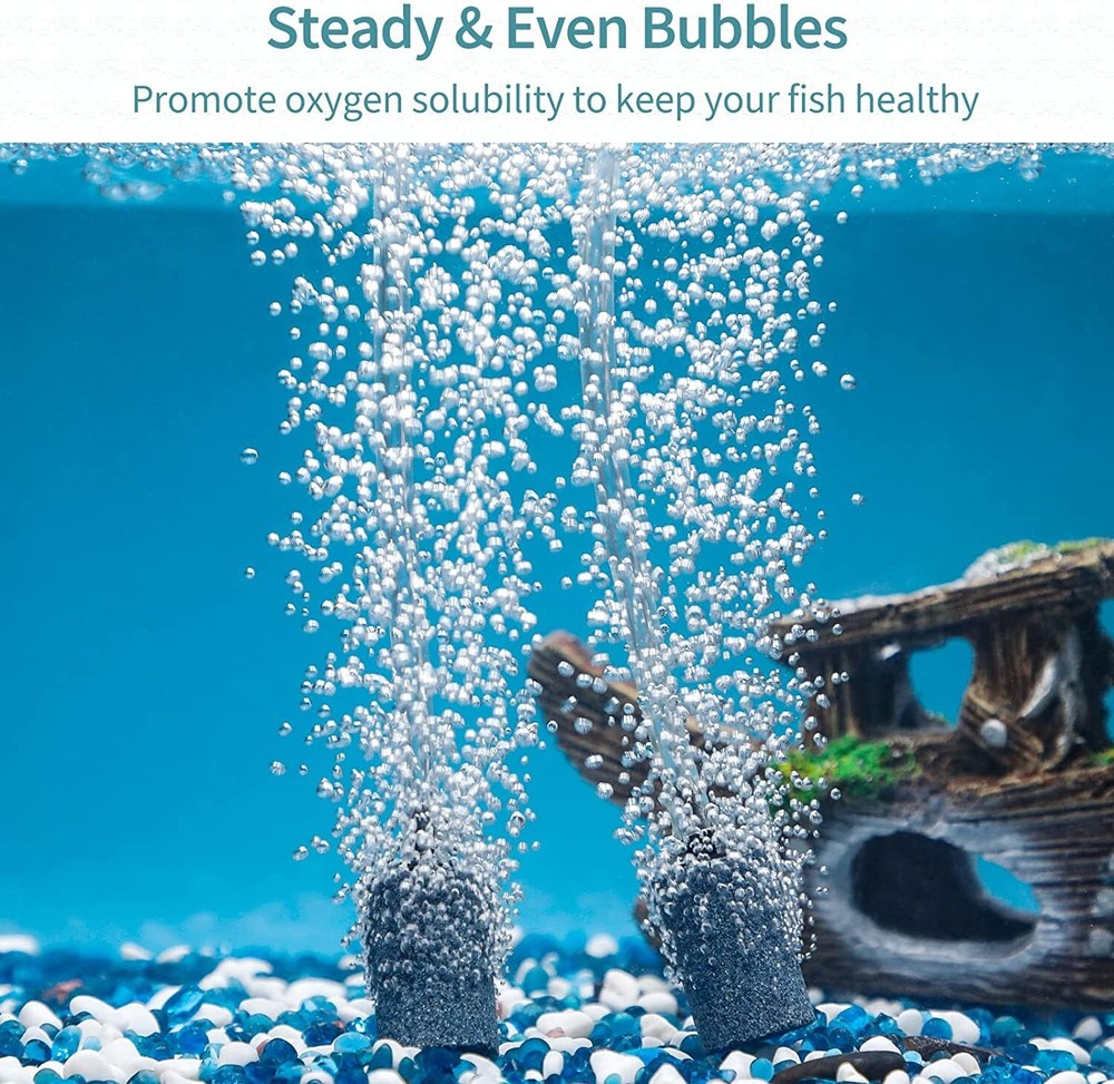 Aquarium Air Stone Bubble Diffuser - Tiny Size, Medium Bubbles, Easy to Use