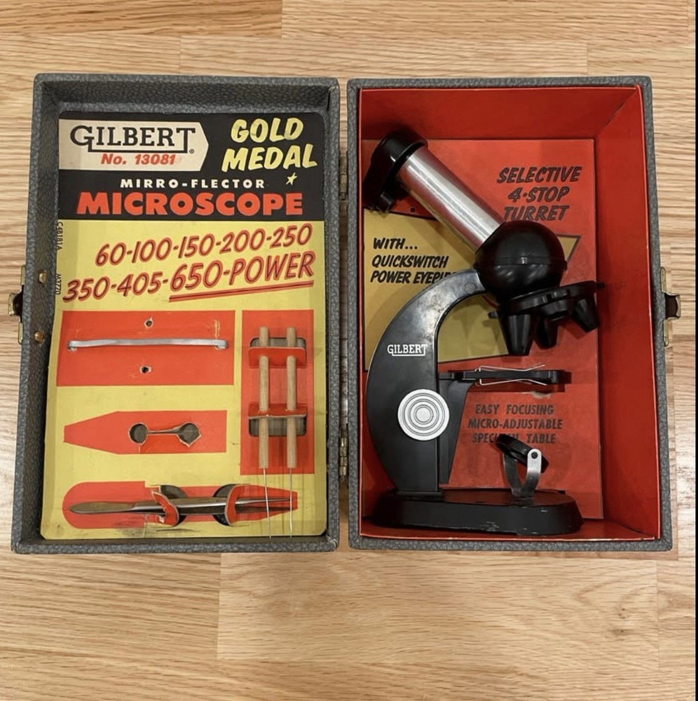 Vintage Gilbert Microscope And Lab Set