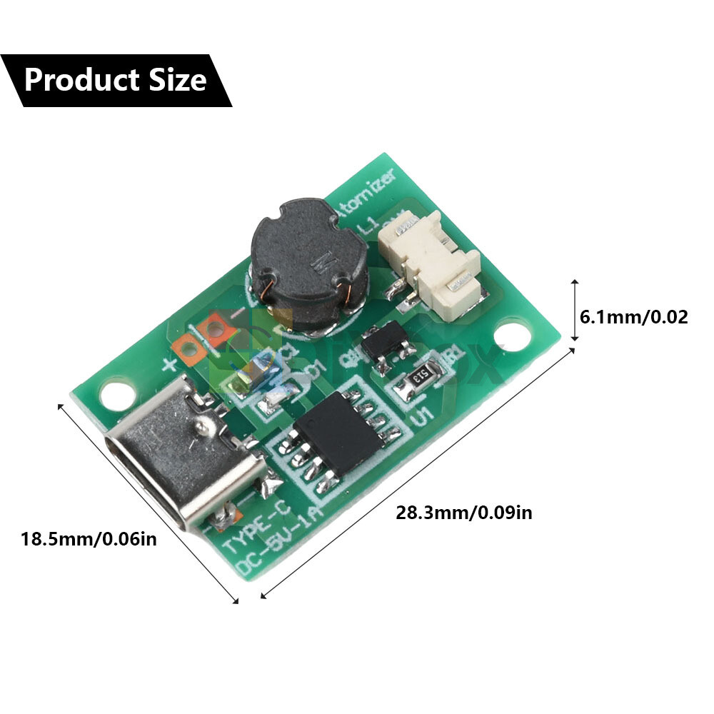 DIY Type-C Ultrasonic Mist Maker Atomizing Module Humidifier With Atomizer Sheet