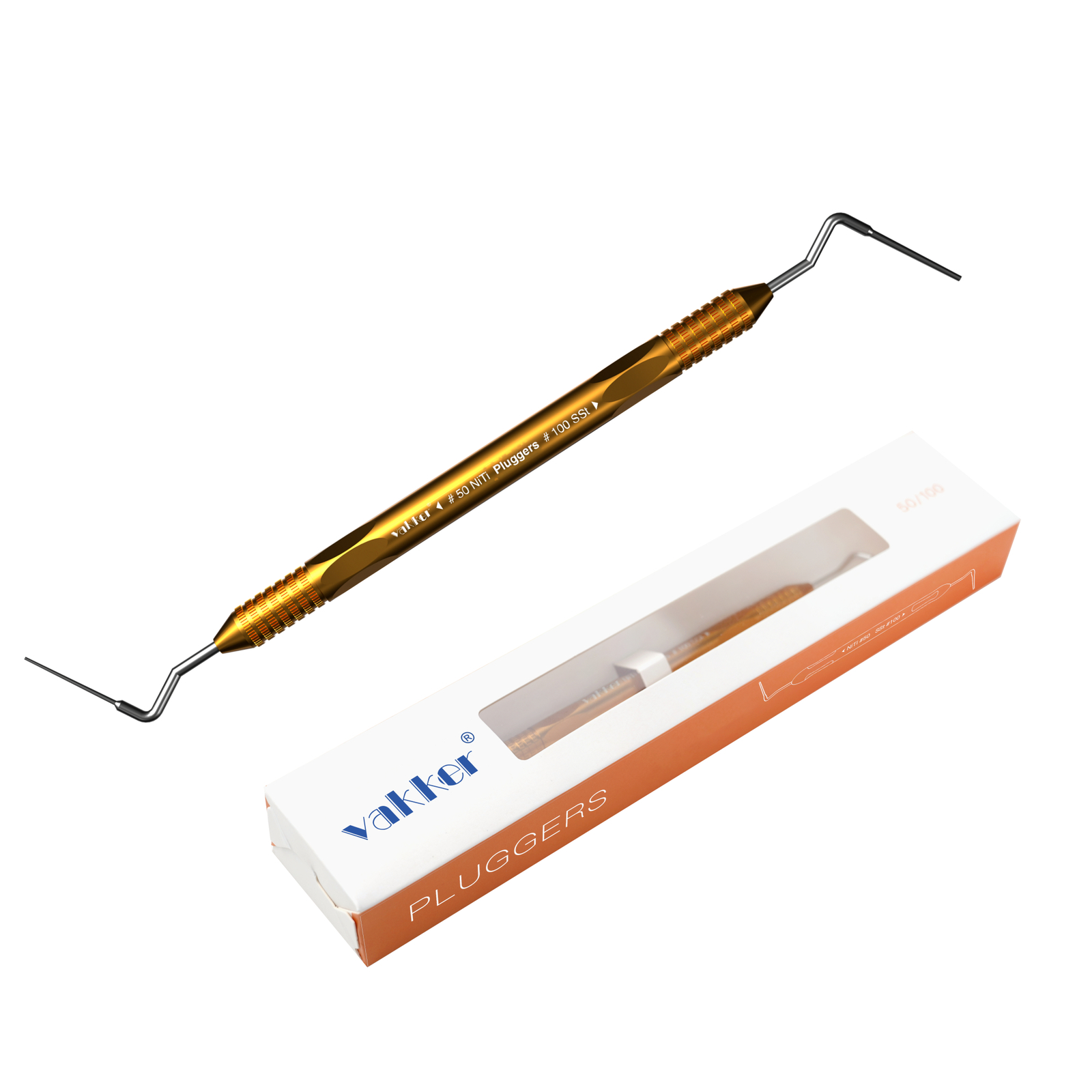 Vakker Dental Endo Condenser Gutta Percha Tips NITI Stainless Hand Plugger Set